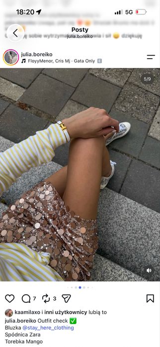 Kompelt top halter i spódnica cekinowa Zara M 38 nowe z metkami