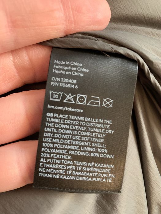 H&M Пуховик женский оверсайз розмер L