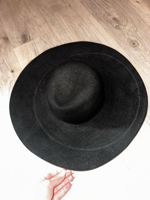 Czarny kapelusz | L / 58 | 100% wełna | stan idealny