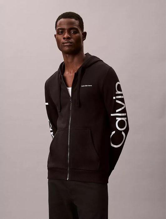 Худі Calvin Klein Jeans Fleece Vertical Logo Classic Zip Hoodie оригінал Л , M кофта