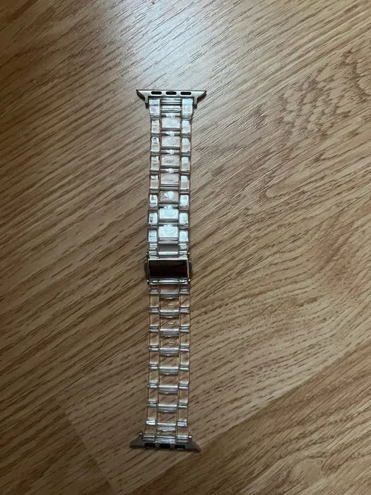 Ремешок Apple Watch 42 44 45 карбон керамика пластик белый прозрачный