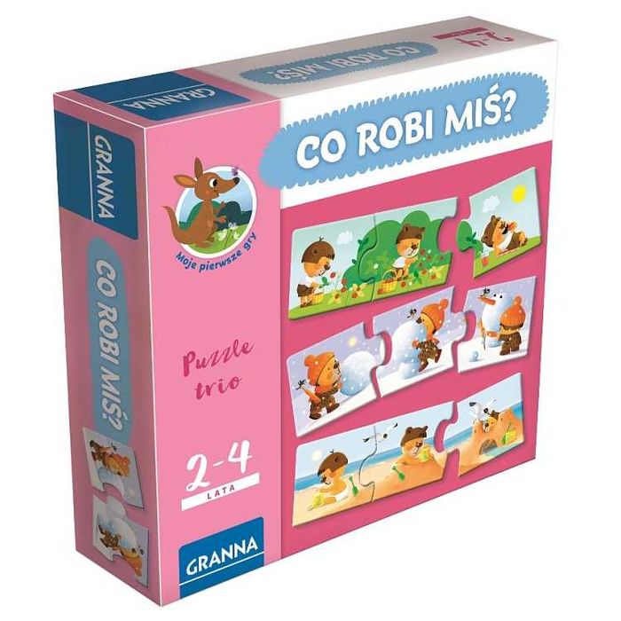 GRANNA GRA CO ROBI MIŚ? puzzle edukacyjne