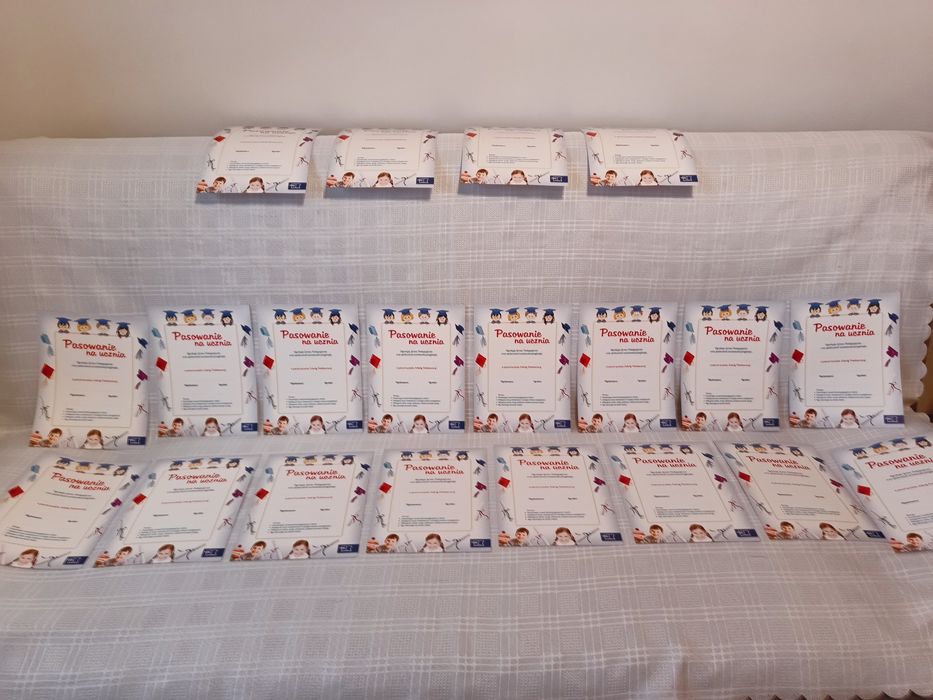 Dyplomy 20szt, na pasowanie uczniów klasy pierwszej, nowe