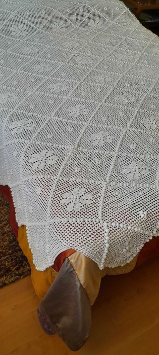 Colcha de renda casal