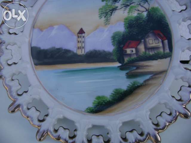 Porcelanas - cerámica - pintado à mão - antiguidade - coleção