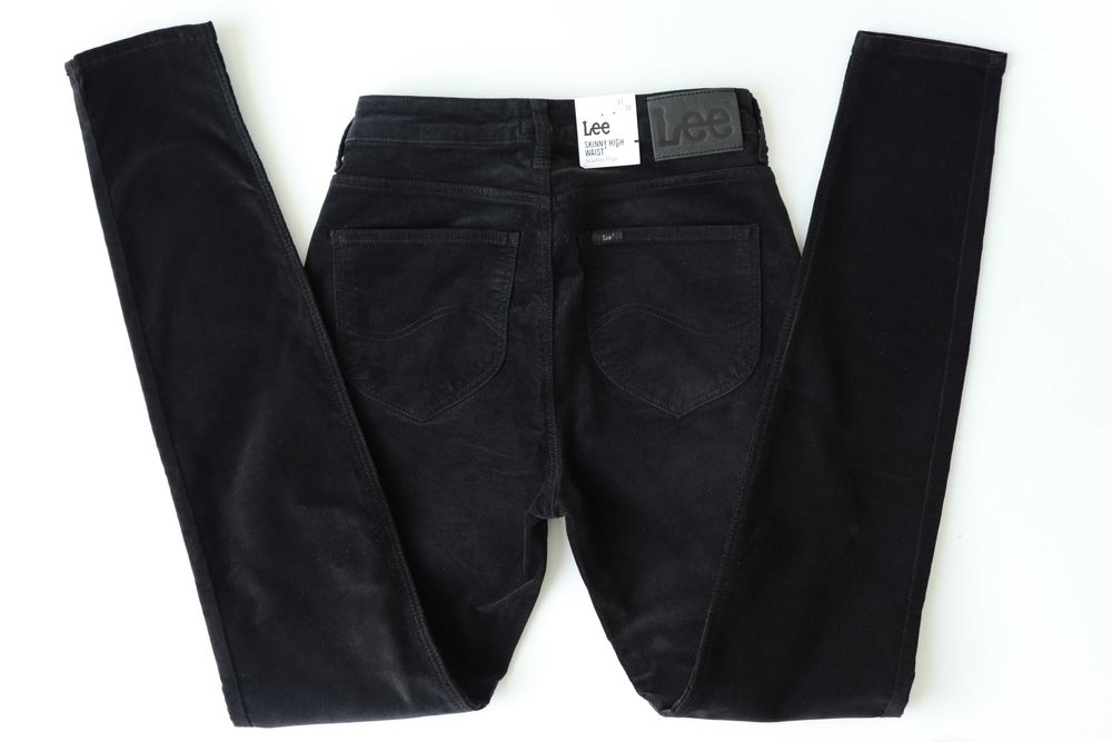 LEE SCARLETT HIGH W27 L33 damskie spodnie nowe skinny welurowe jeansy