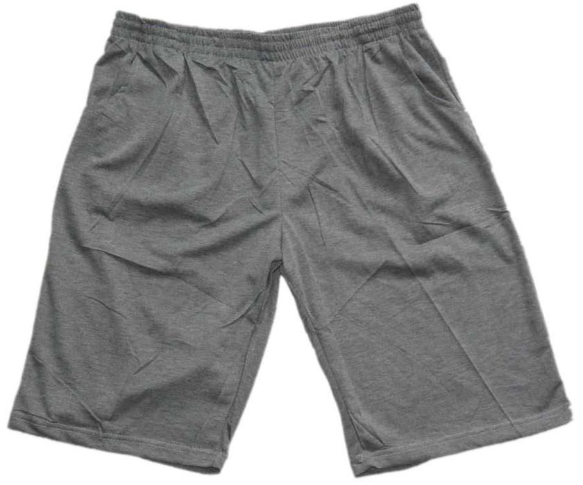 Męskie KRÓTKIE SPODENKI dresowe DUŻE 5XL pas 92-122 cm SZARE jasne