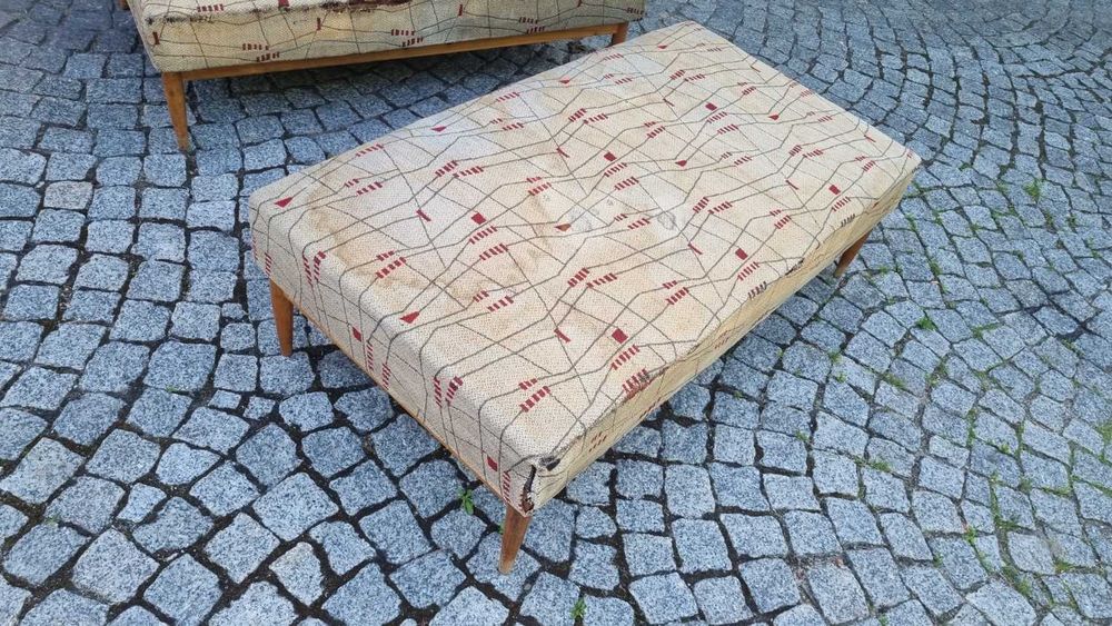 Sofa modułowa rogówka Design PRL lata 60 Polska do renowacji