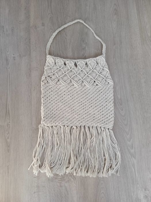 Handmade torebka torba z makramy duża na ramię Boho