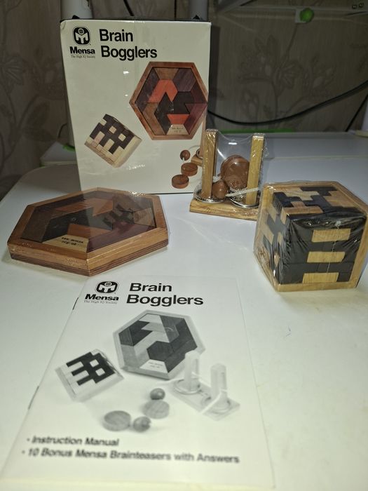 3IN1 MENSA Деревянные логические головоломки