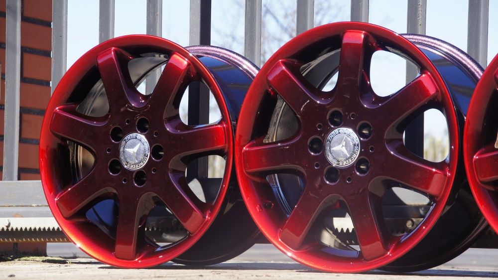 Alufelgi Mercedes 8,5Jx17" et52 5x112 w cieniowanym red candy