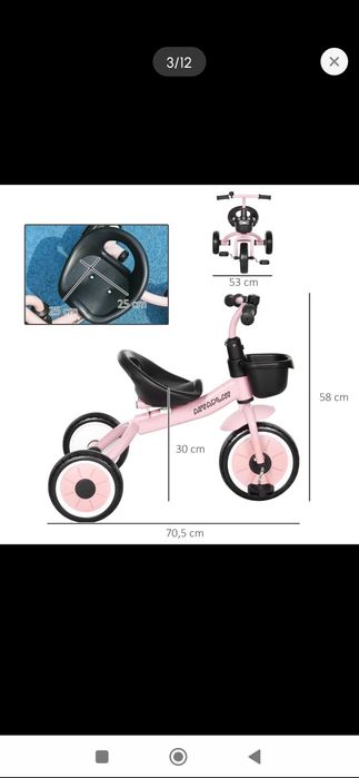 Triciclo evolutivo dos 2 até 5 anos