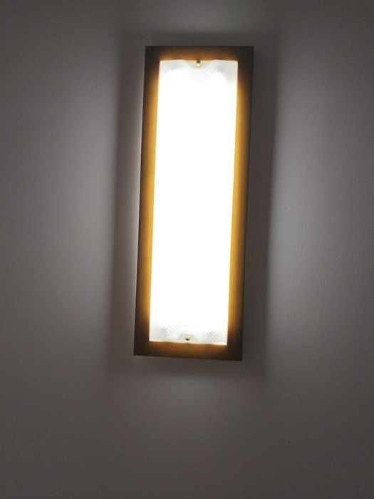 Candeeiros de teto LED com Moldura de Madeira - 60 cm