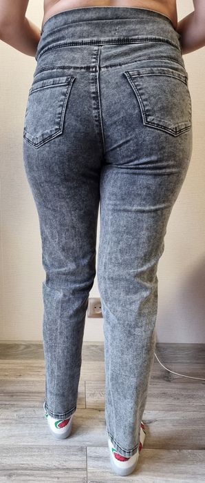 Джинси для вагітних резинка бавовна + стрейч сіра варка Туреччина Ідеа