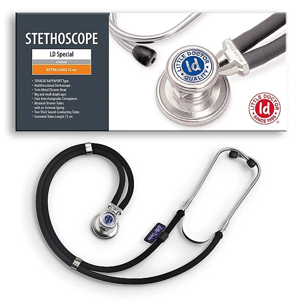 Stetoskop Special Rappaport Little Doctor 72 cm dwuglowicowy - fioleto