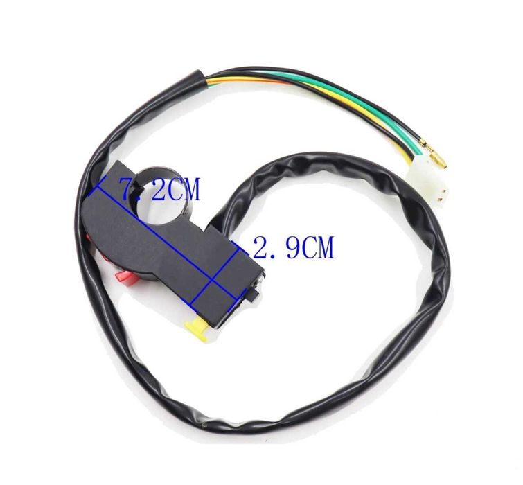 Conjunto Comutador Duplo 22mm - Piscas, Buzina, Luzes, Start e Corte