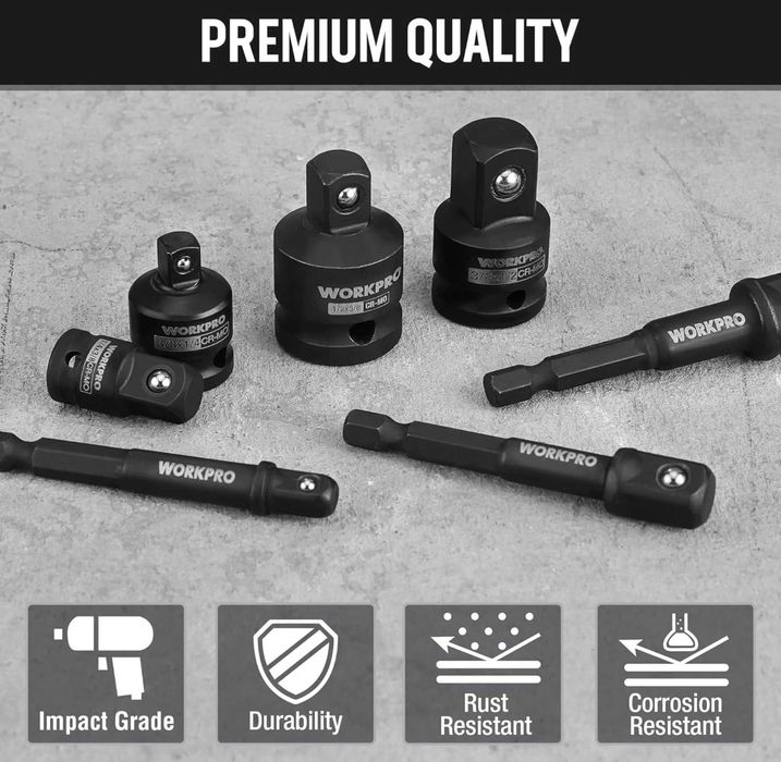 Набір ударних адаптерів WORKPRO (Impact Socket Adapter Set)