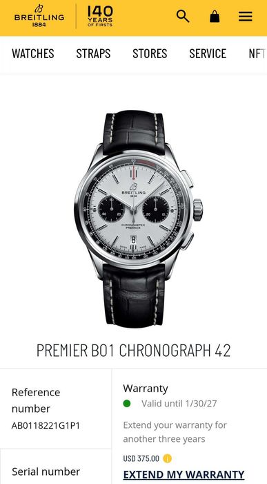 Breitling Premier B01 Chronograph 42 / 2022