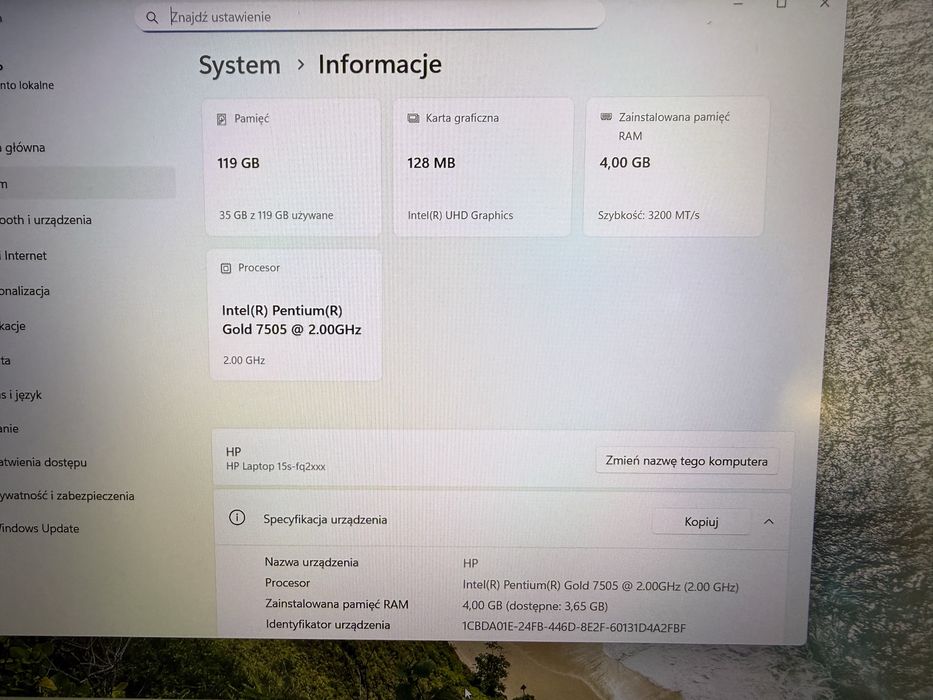 Laptop HP Laptop 15s Pentium 7505  15,6" Full HD Win11