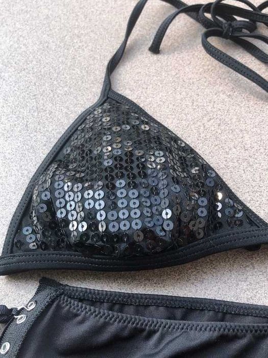 Strój kąpielowy damski H&M 6ixty8ight czarny dwuczęściowy 36