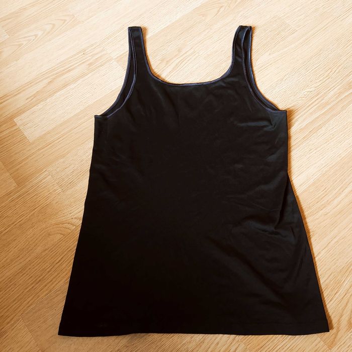 Top czarny bluzka na szelkach 40