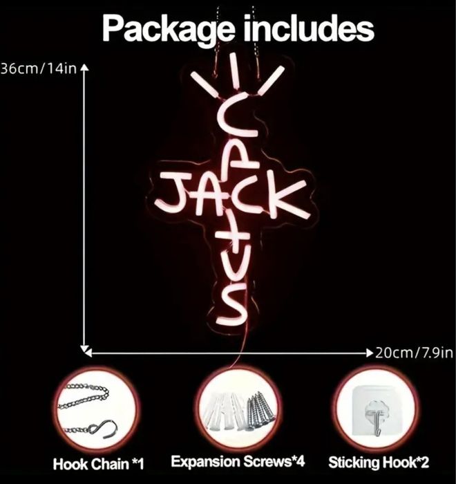 luz neon Catcus Jack travis scott