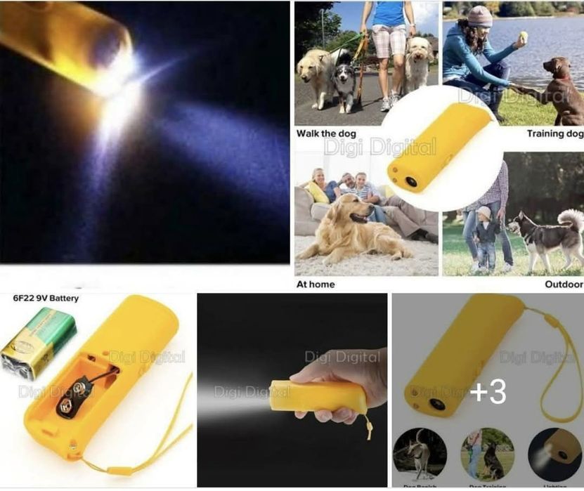 Новий Ультразвуковий відлякувач собак AD-100 + ліхтарик