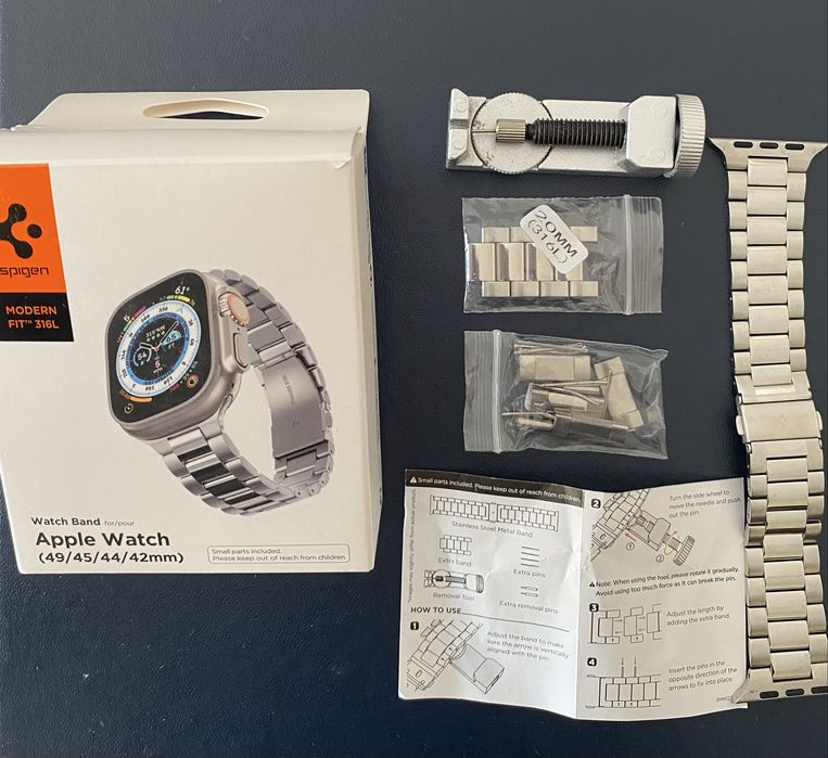 Pulseira em aço para o Apple Watch (49/45/44/42mm)