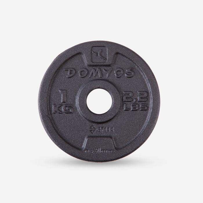 Conj. 93 kg halteres e barras musculação com disco ferro fundido