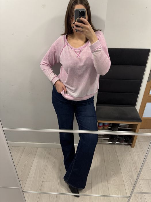 Różowa bluza oversize ombre 46