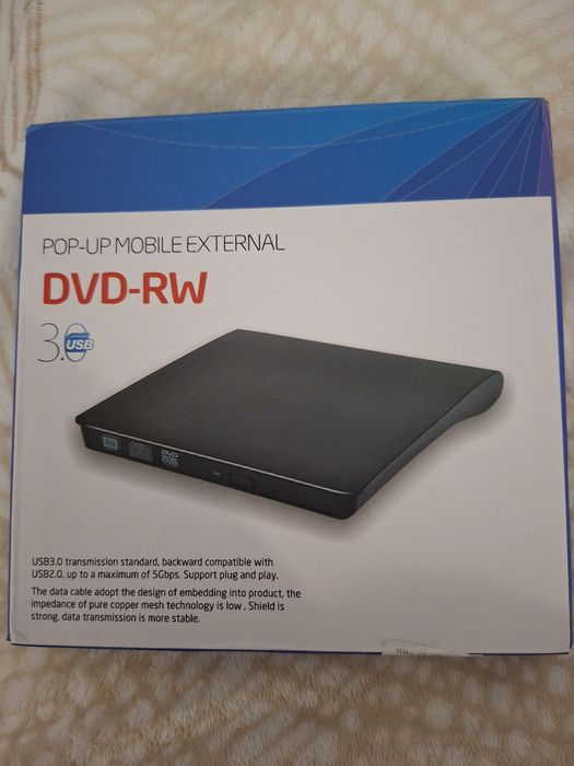 Leitor dvd usb 3.0 novo