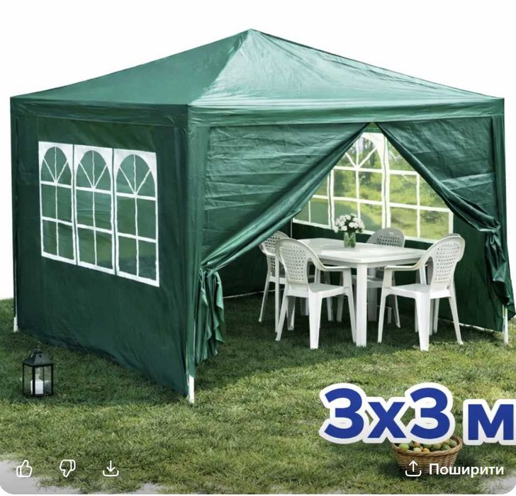 Садовый павильон  Беседка Торговый тент 9/12 м² Окна Защита UV 5 +