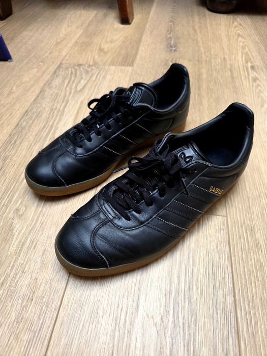 Czarne buty męskie Adidas Gazelle rozmiar 45 1/3, wkładka 29cm, skóra