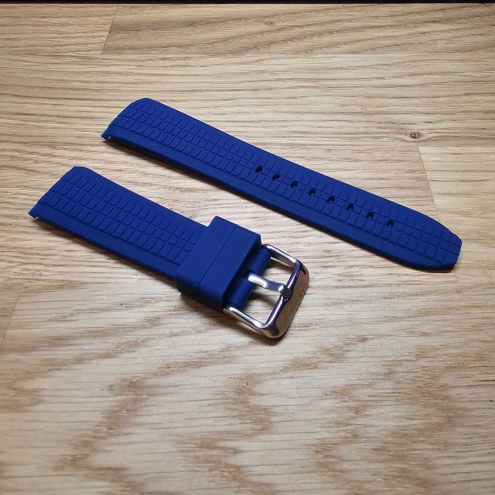 Pulseira de Relógio Azul de Silicone 21mm