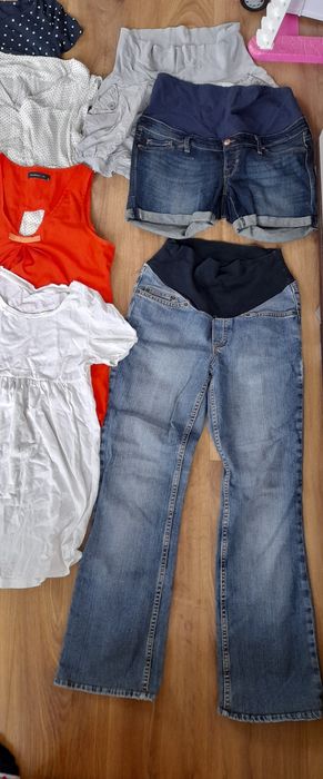 Zestaw letnich ubrań ciążowych r.S 9 szt.