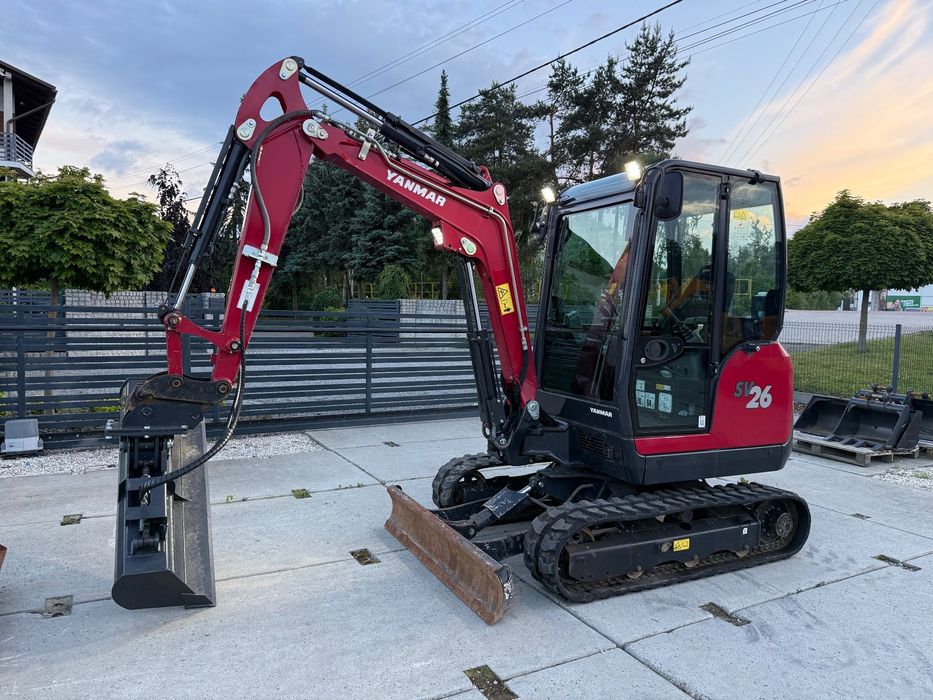 Yanmar SV26  2023 rok 939 mth hydrauliczna minikoparka koparka Kubota bobcat JCB