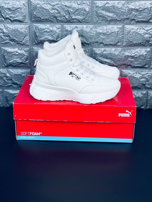 Женские кроссовки Puma Зимние белые кросівки Пума жіночі зимові