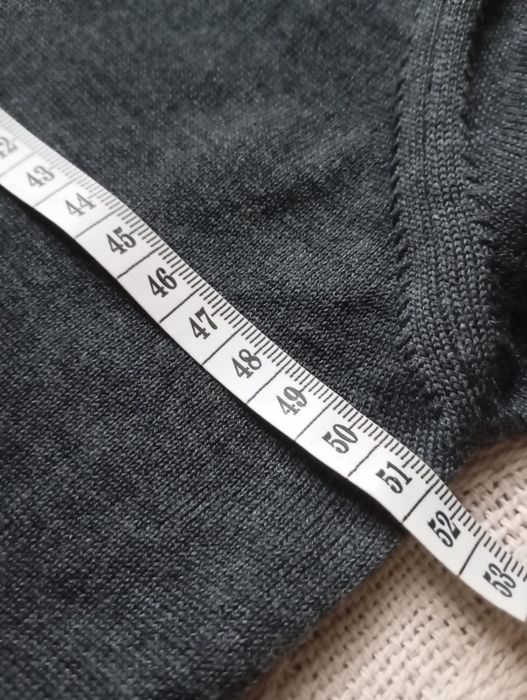 ZARA M-L NOWY wełniany szary grafitowy kardigan męski