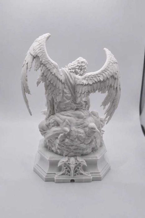 Estátua O Lamento de Lúcifer — Escultura Anjo Caído Gótica