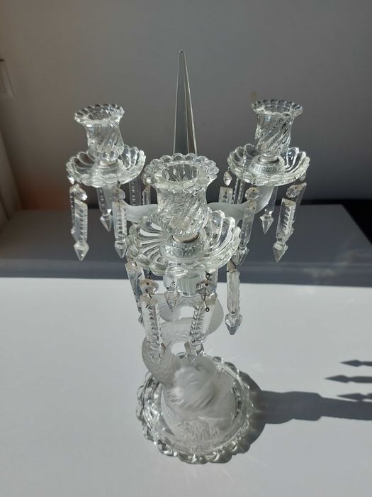 Candelabro Cristal Marinha Grande