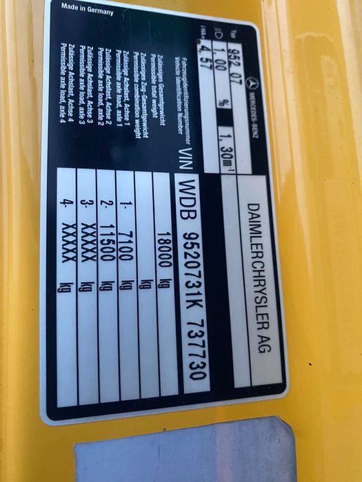 Kabina Mercedes Actros MP1  budowlana 8x8 8x6 8x4 6x4 6x6 4x4