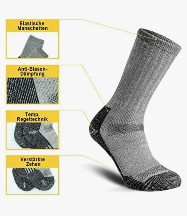Skarpety Z Wełny Merino 6 pack Rozmiar 39-44