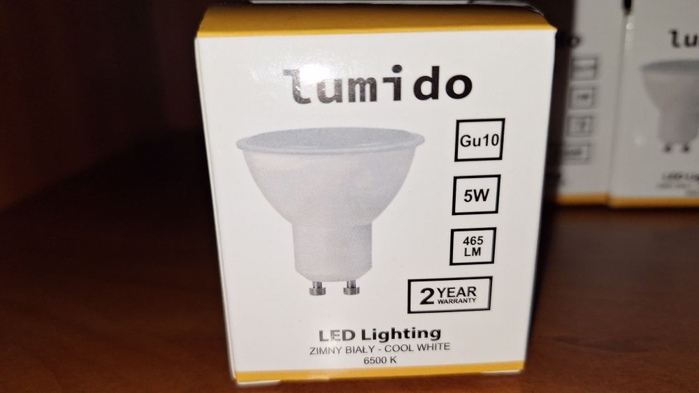 Zestaw żarówek 6 sztuk Gu 10 zimne światło