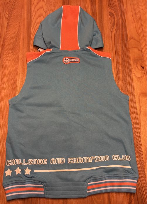 Kamizelka chłopięca 146 cm z kapturem na zamek bawełna Mariquita nowa