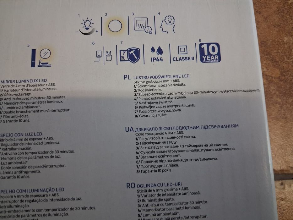 Okrągłe lustro łazienkowe LED Sensea Modern