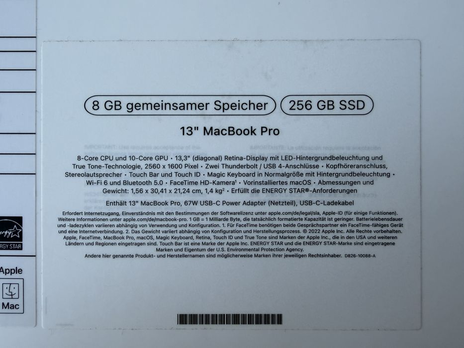MacBook Pro 13 M2 2022 рік