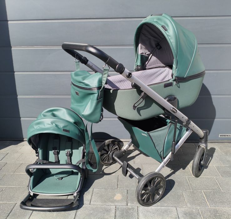 Wózek anex e type zielony eko skóra + książeczki i zabawki gratisy