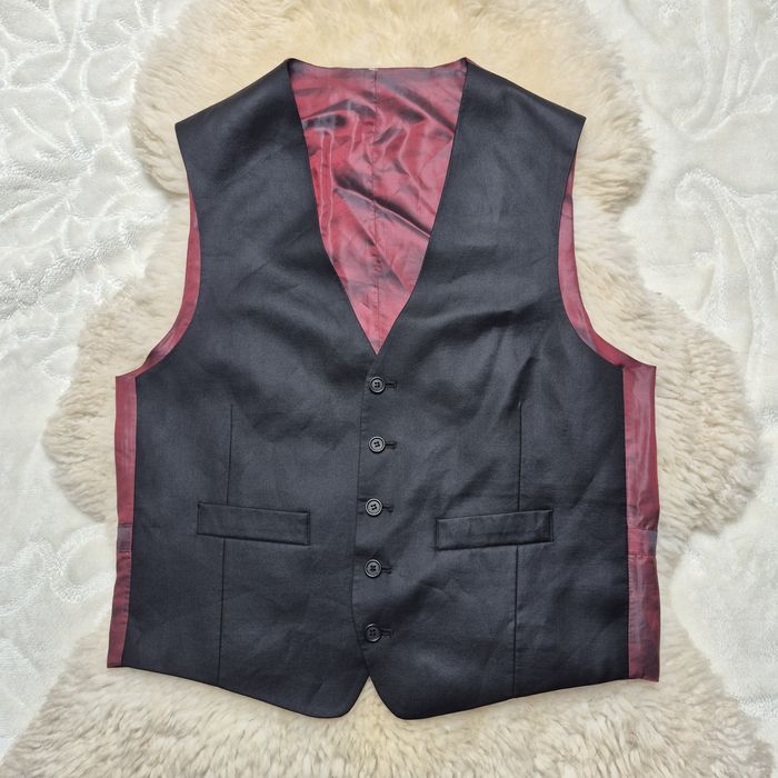 Kamizelka garniturowa M Czarna 100 % Welna