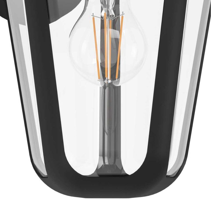 Lampa kinkiet zewnętrzny aluminium czarny mat E27 IP44 Eglo MONREALE