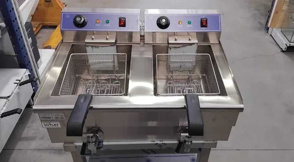 Fritadeira Elétrica Dupla 16+16L – NOVA